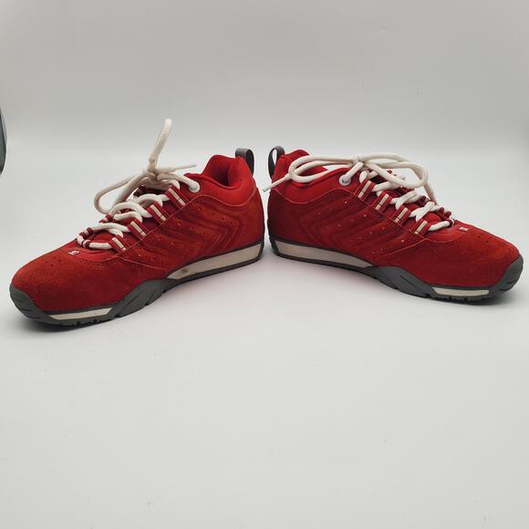 DC Women’s Dash Skate Shoes Red Suede Size 7 - Picture 7 of 10